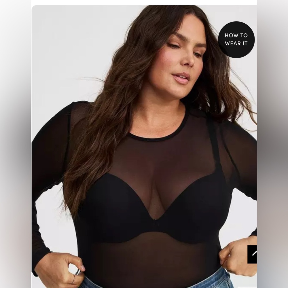 Torrid mesh long sleeve top - Picture 4 of 6